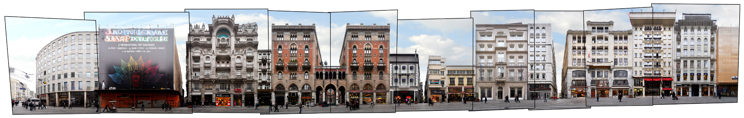 Istanbul Istiklal Caddesi Panorama Architecture