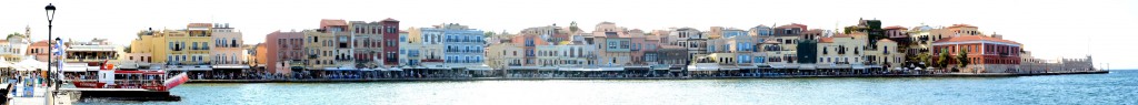 Hafen Chania Westseite Panorama Foto